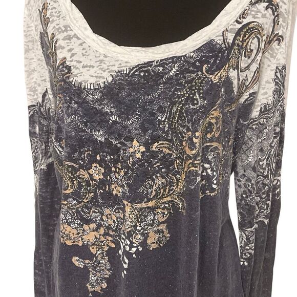 Miss Me Ladie’s L/S Scoop Top/Blouse/Top - Picture 5 of 11